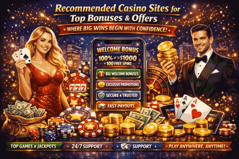 Recommended Casino Sites for Top Bonuses & Offers