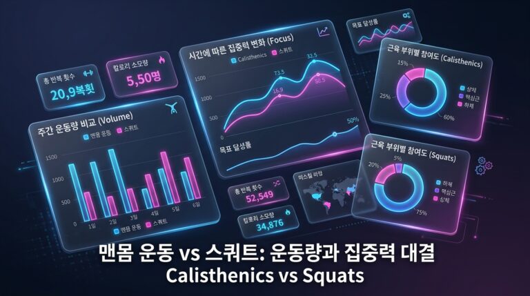calisthenics vs squats: 운동과 근육의 대결은 운동량과 집중력으로 결정된다